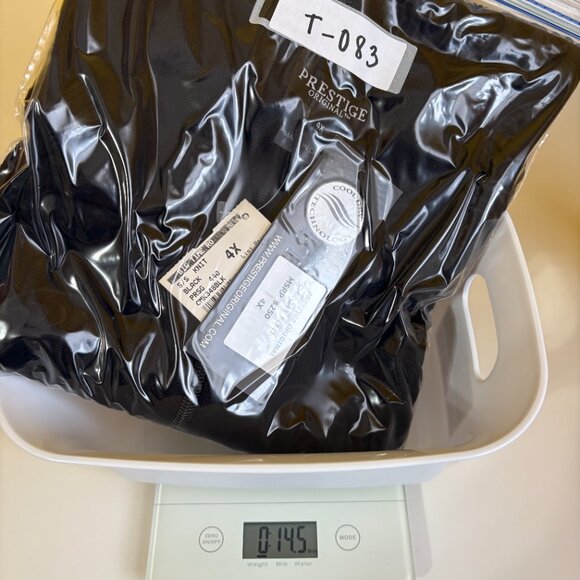 Prestige Original Mens Full Zip Collar T Shirt Size 4X Black Lace Paisley Dressy - Picture 10 of 10